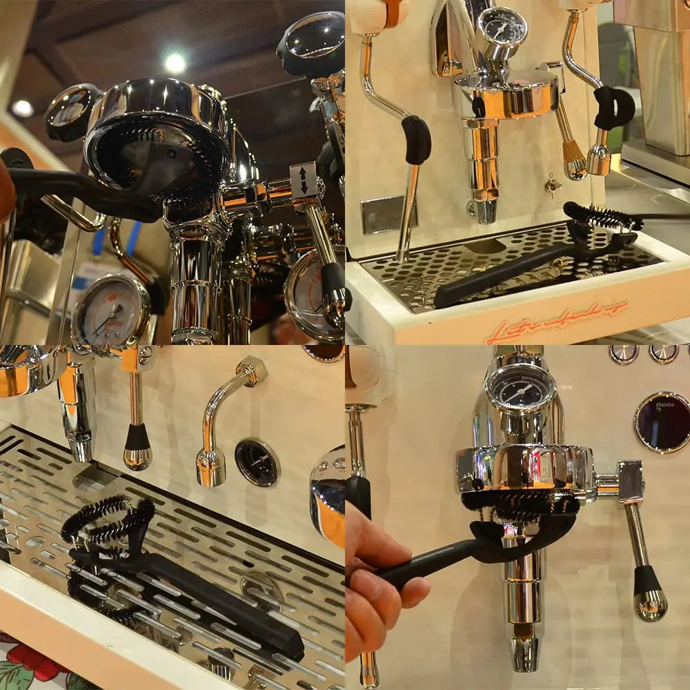 CEPILLO DE LIMPIEZA PARA MÁQUINA DE ESPRESSO CON CABEZAL REEMPLAZABLE - 51 MM 58 MM