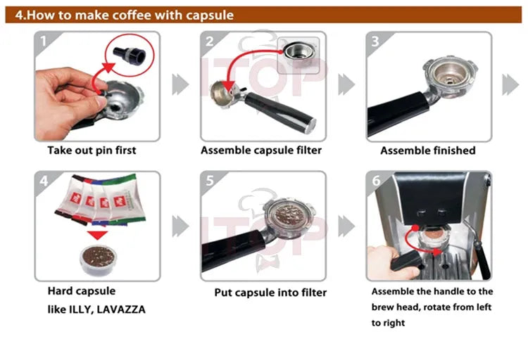 CAFETERA SEMIAUTOMÁTICA PROFESIONAL - ITOP