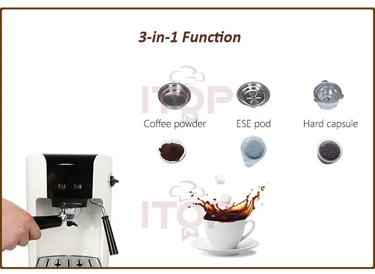 CAFETERA SEMIAUTOMÁTICA PROFESIONAL - ITOP