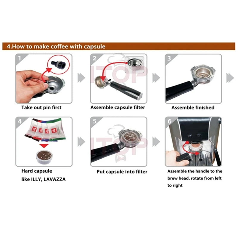 CAFETERA SEMIAUTOMÁTICA PROFESIONAL - ITOP