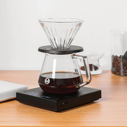 BÁSCULA DIGITAL DE COCINA PARA CAFÉ, MODELO BLACK MIRROR BASIC 2 + PLUS, CON USB. - TIMEMORE