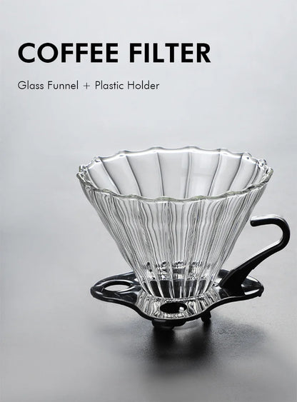 FILTRADOR DE CAFÉ DE VIDRIO BOROSILICATO - MÉTODO FILTRADO V60