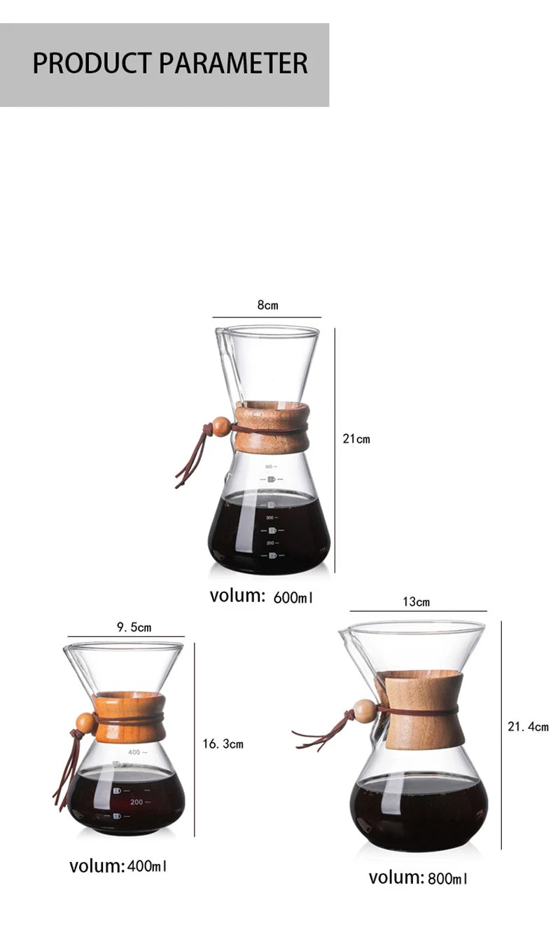 METODO CHEMEX CON FILTRO DE ACERO INOXIDABLE - 400-800ML