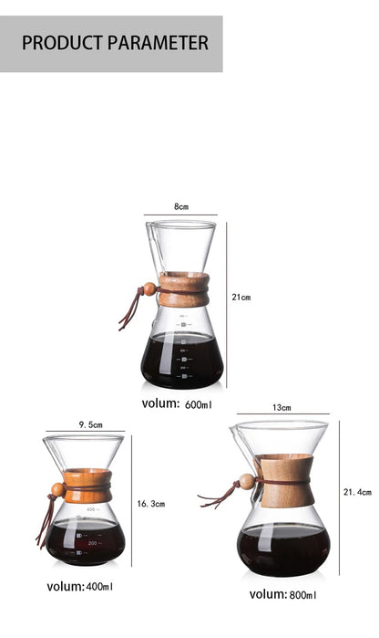 METODO CHEMEX CON FILTRO DE ACERO INOXIDABLE - 400-800ML