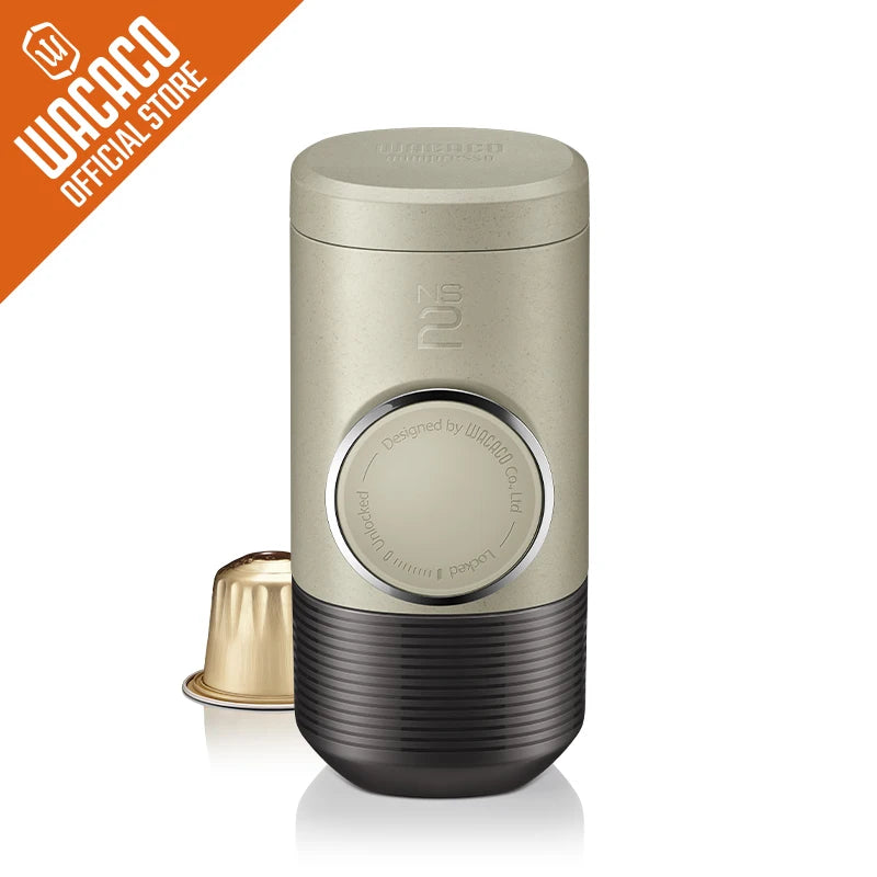 MINIPRESSO NS2, CAFETERA PORTÁTIL MANUAL, COMPATIBLE CON CÁPSULAS NS - WACACO