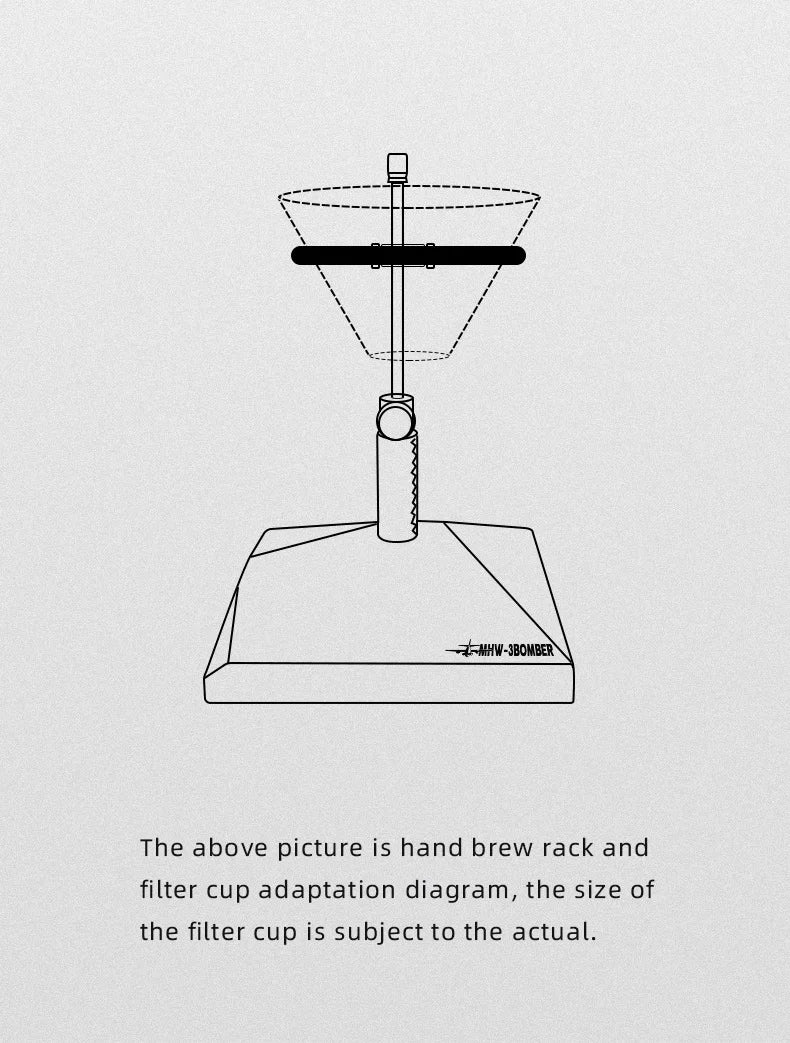 SOPORTE PARA FILTRAR CAFÉ, BASE ANTIDESLIZANTE, MHW-3BOMBER