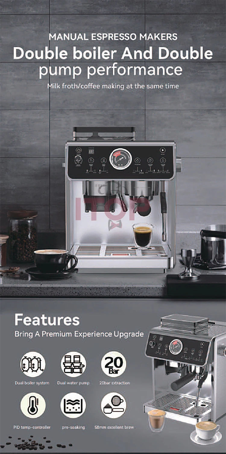 MÁQUINA DE ESPRESSO SEMIAUTOMÁTICA ATC-11 3 EN 1 - ITOP