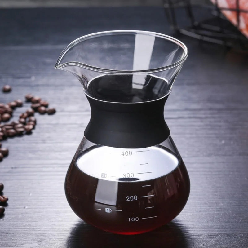 CAFETERA DE VIDRIO CON FILTRO DE ACERO INOXIDABLE - MÉTODO CHEMEX