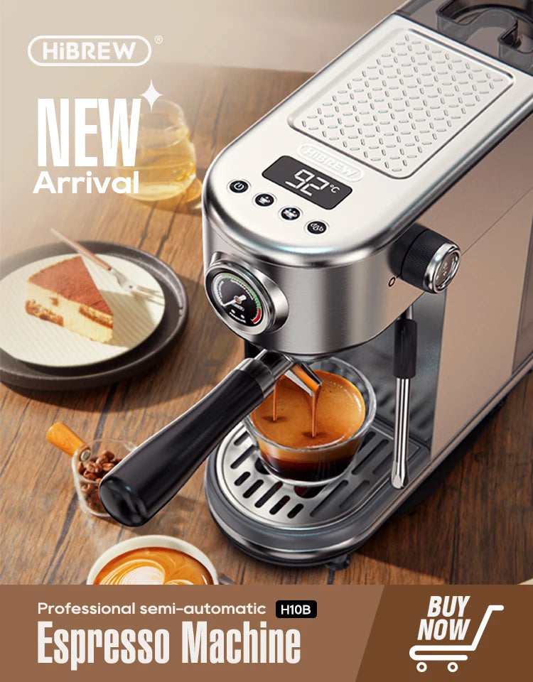 CAFETERA ESPRESSO SEMIAUTOMÁTICA - CaseH10A 20 BAR - HiBREW