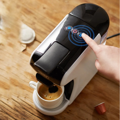 CAFETERA DE CÁPSULAS MÚLTIPLES 4 EN 1, CON ESPUMADOR DE LECHE CALIENTE Y FRÍA, TOTALMENTE AUTOMÁTICA - HiBREW