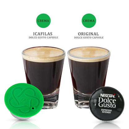 CÁPSULAS DE CAFÉ REUTILIZABLES DOLCE GUSTO, PLÁSTICO Y ACERO INOXIDABLE, RELLENABLES PARA MÁQUINAS NESCAFÉ.