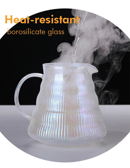 JUEGO DE CAFÉ DE VIDRIO V02 - CON SOPORTE DE MADERA - RESISTENTE AL CALOR - 600ML - MÉTODO FILTRADO V60