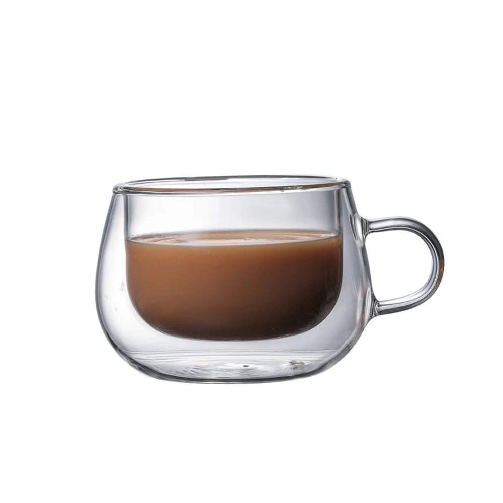 TAZAS DE CAFÉ DE VIDRIO DE DOBLE PARED - 4,5 oz