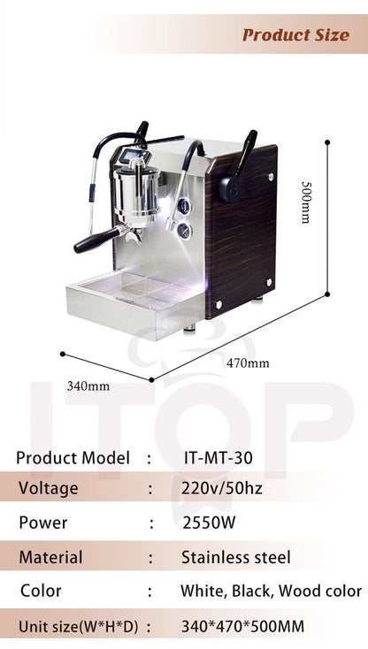 MÁQUINA DE ESPRESSO SEMIAUTOMÁTICA DE 9 BAR - ITOP