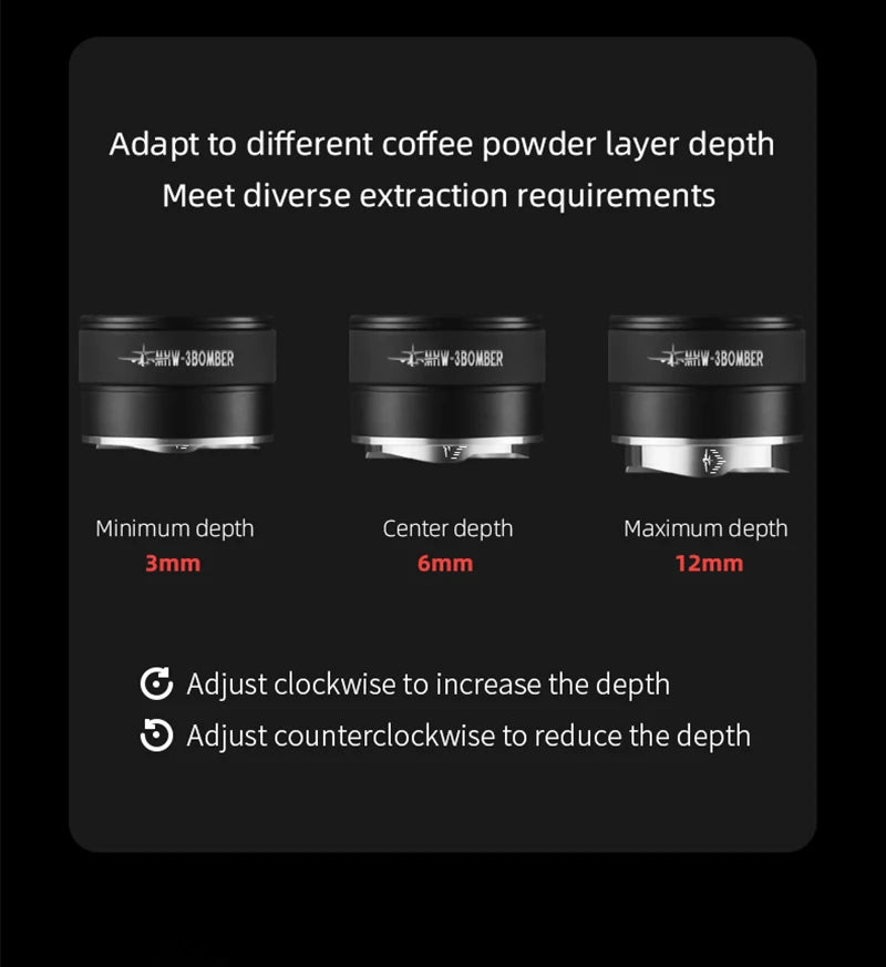 DISTRIBUIDOR DE CAFÉ AJUSTABLE PARA PORTAFILTRO DE - 58 MM - MHW-3BOMBER