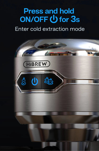 CAFETERA SEMIAUTOMÁTICA INOX DE 20 BARES - HiBREW