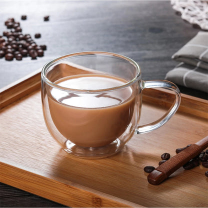 TAZAS DE CAFÉ DE VIDRIO DE DOBLE PARED - 4,5 oz