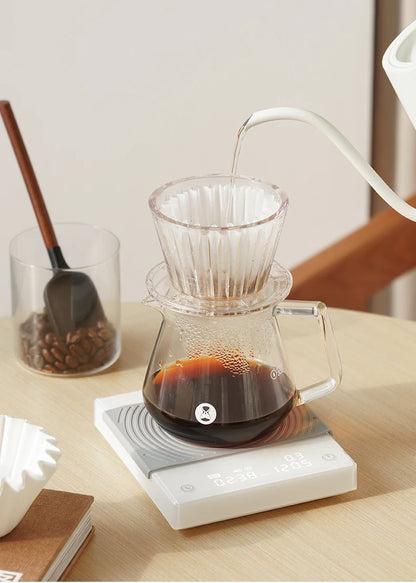 BÁSCULA DIGITAL DE COCINA PARA CAFÉ, MODELO BLACK MIRROR BASIC 2 + PLUS, CON USB. - TIMEMORE