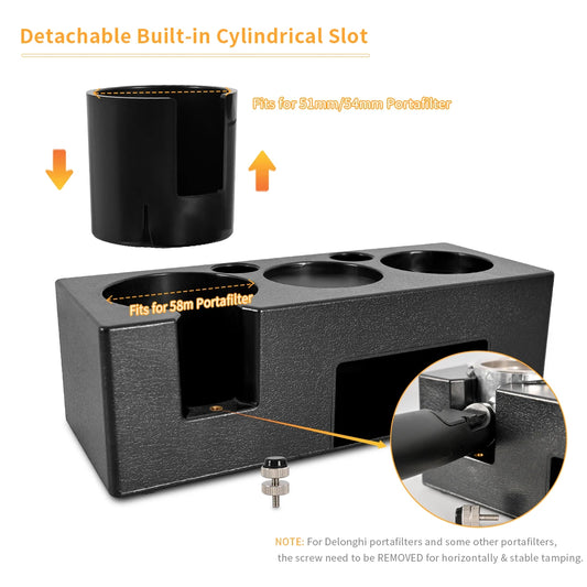 SOPORTE PARA TAMPER Y PORTAFILTRO - 51MM/53MM/58MM