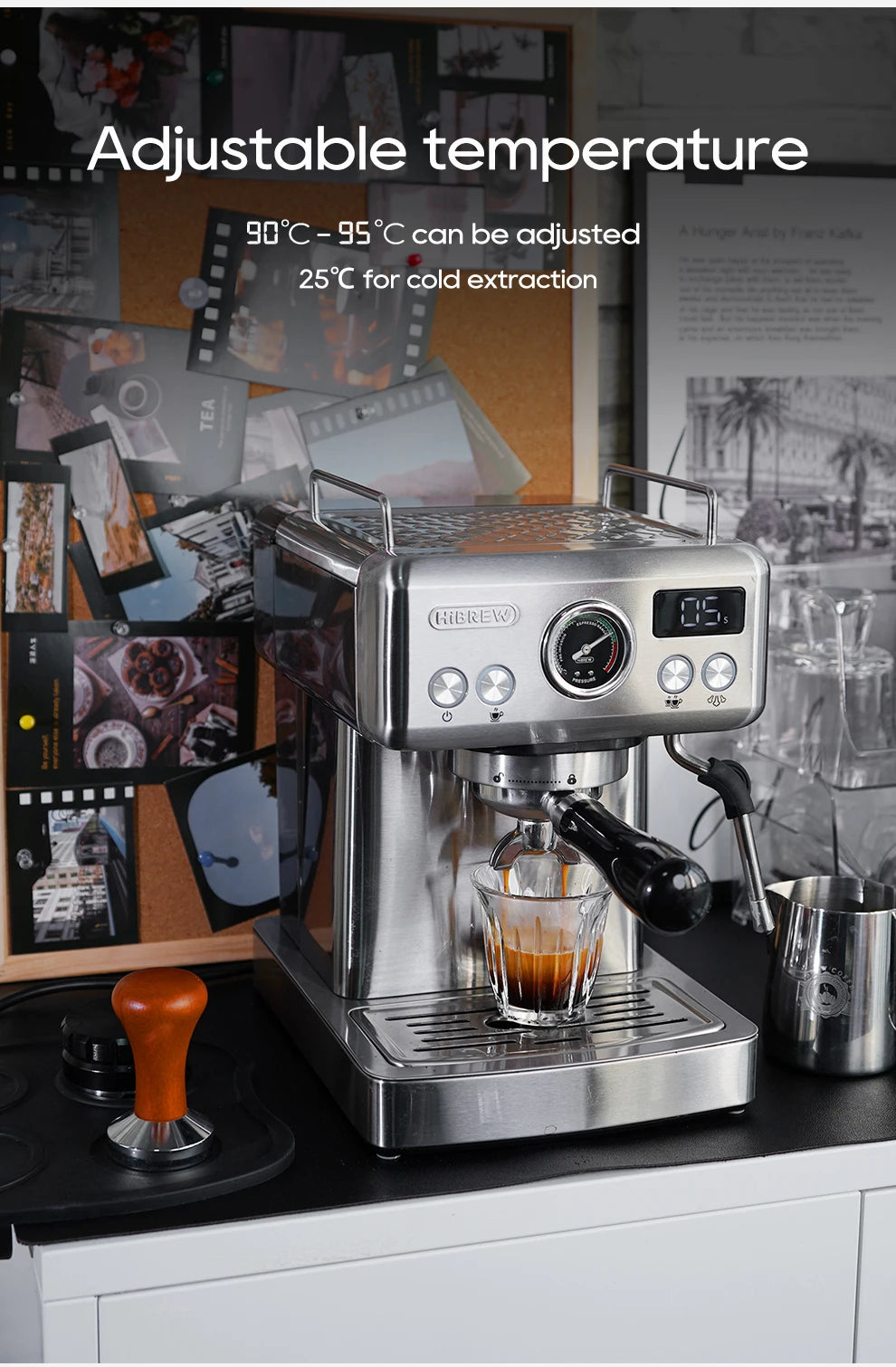 CAFETERA ESPRESSO SEMIAUTOMÁTICA - CaseH10A 20 BAR - HiBREW