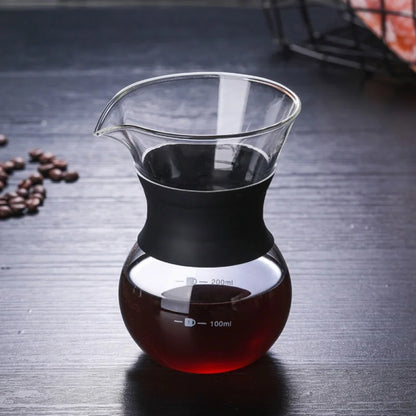 CAFETERA DE VIDRIO CON FILTRO DE ACERO INOXIDABLE - MÉTODO CHEMEX