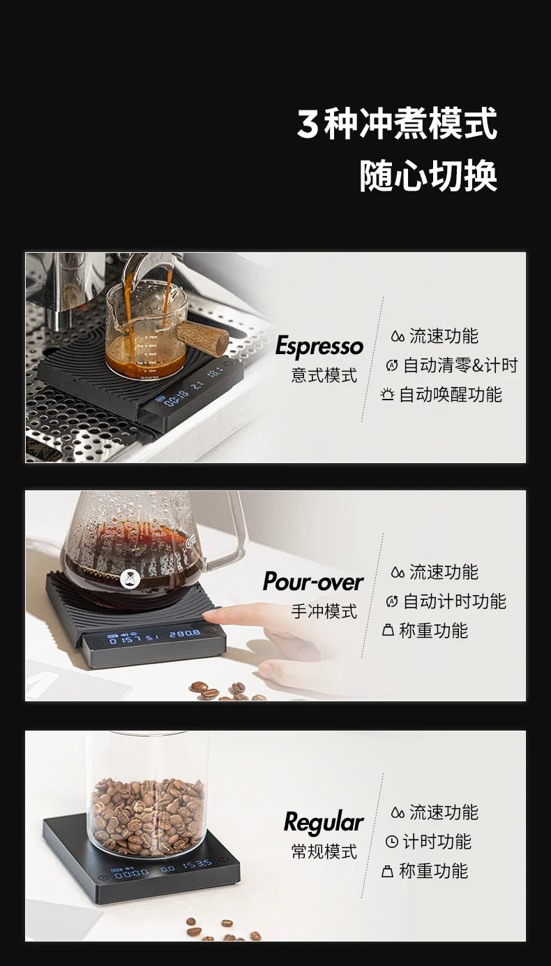 BÁSCULA DIGITAL LIGERA PARA CAFÉ ESPRESSO - TIMEMORE