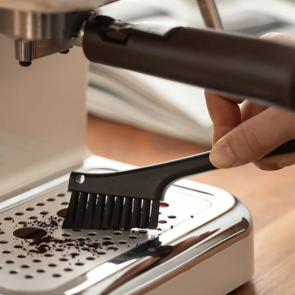 CEPILLO DE LIMPIEZA PARA MÁQUINA DE CAFÉ Y MOLINILLO DE ESPRESSO, DOBLE CABEZAL