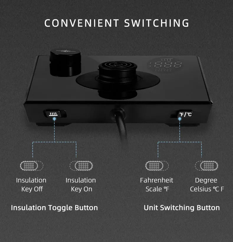 CALENTADOR ELÉCTRICO INTELIGENTE CONTROL PRECISO DE TEMPERATURA, CUELLO DE CISNE - MHW-3BOMBER