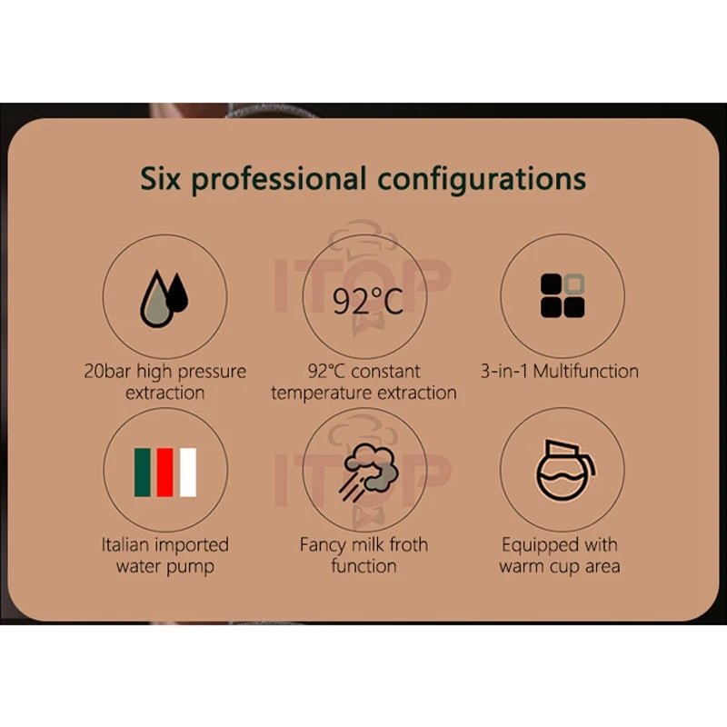 CAFETERA SEMIAUTOMÁTICA PROFESIONAL - ITOP