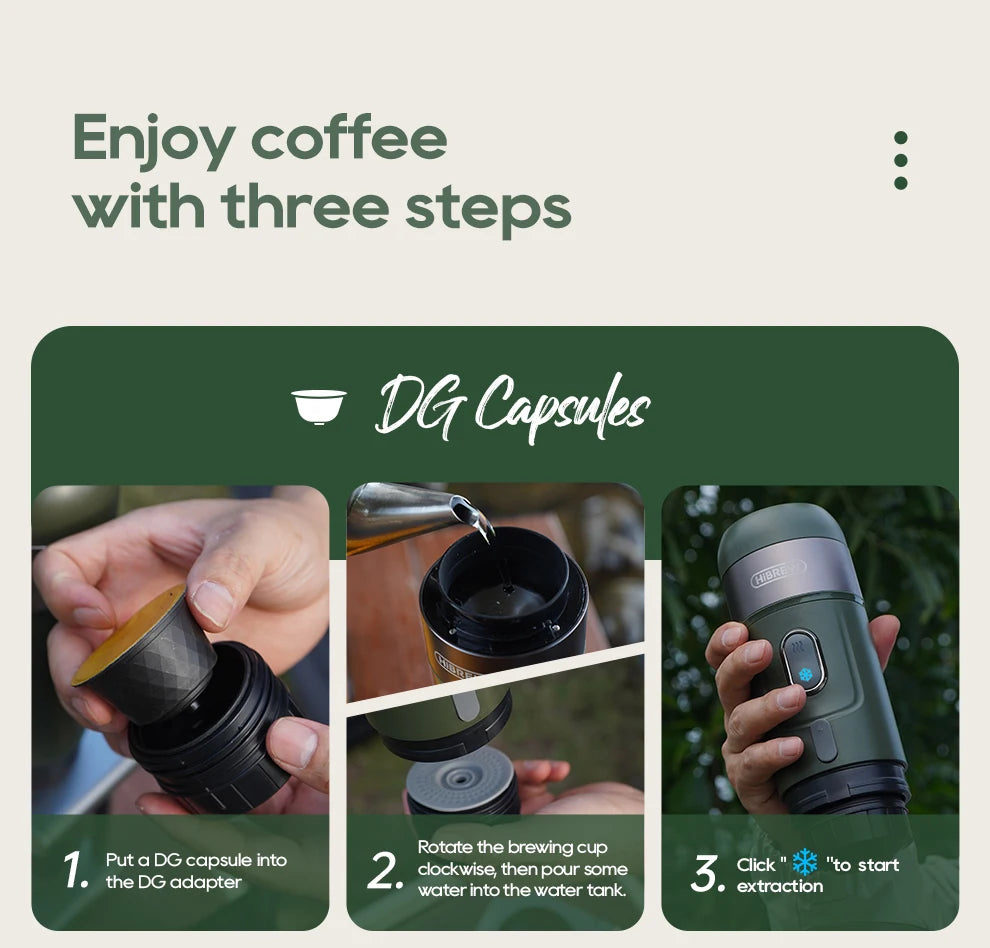 CAFETERA ESPRESSO PORTÁTIL INALÁMBRICA COMPATIBLE CON NESPRESSO Y DOLCE GUSTO - HiBREW