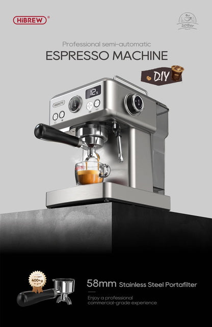 CAFETERA ESPRESSO SEMIAUTOMÁTICA - CaseH10A 20 BAR - HiBREW