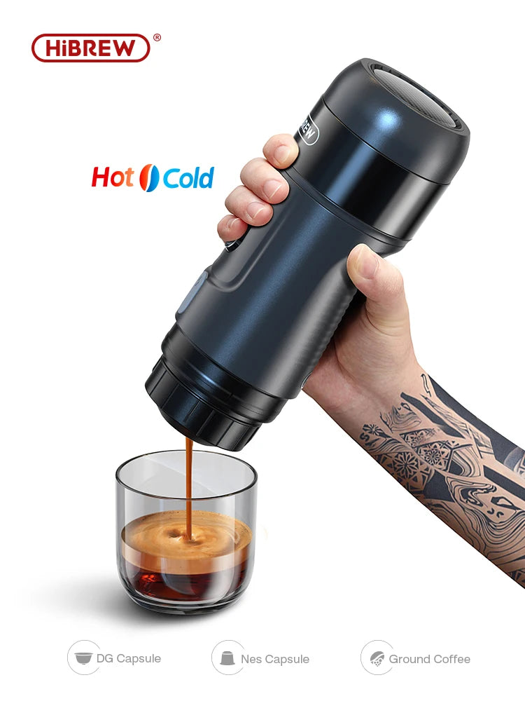 CAFETERA PORTÁTIL COMPATIBLE CON CÁPSULAS NEXPRESSO DOLCE, H4A - 12V - HiBREW