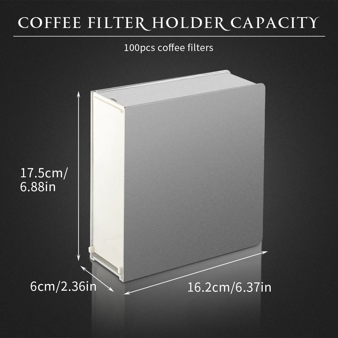 CAJA DE ALMACENAMIENTO DE PLÁSTICO PARA PAPEL DE FILTRO DE CAFÉ, SOPORTE A PRUEBA DE POLVO PARA FILTROS - #4, #3, #2, #1. - CAFEMASY