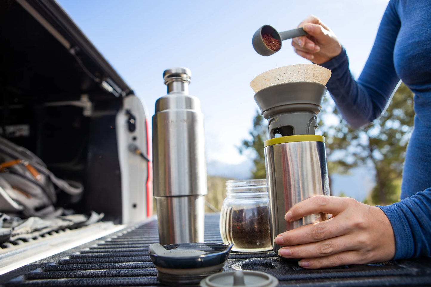 CAFETERA DE GOTEO PORTÁTIL CUPPAMOKA, ACERO INOXIDABLE CON FILTRO DE PAPEL - WACACO