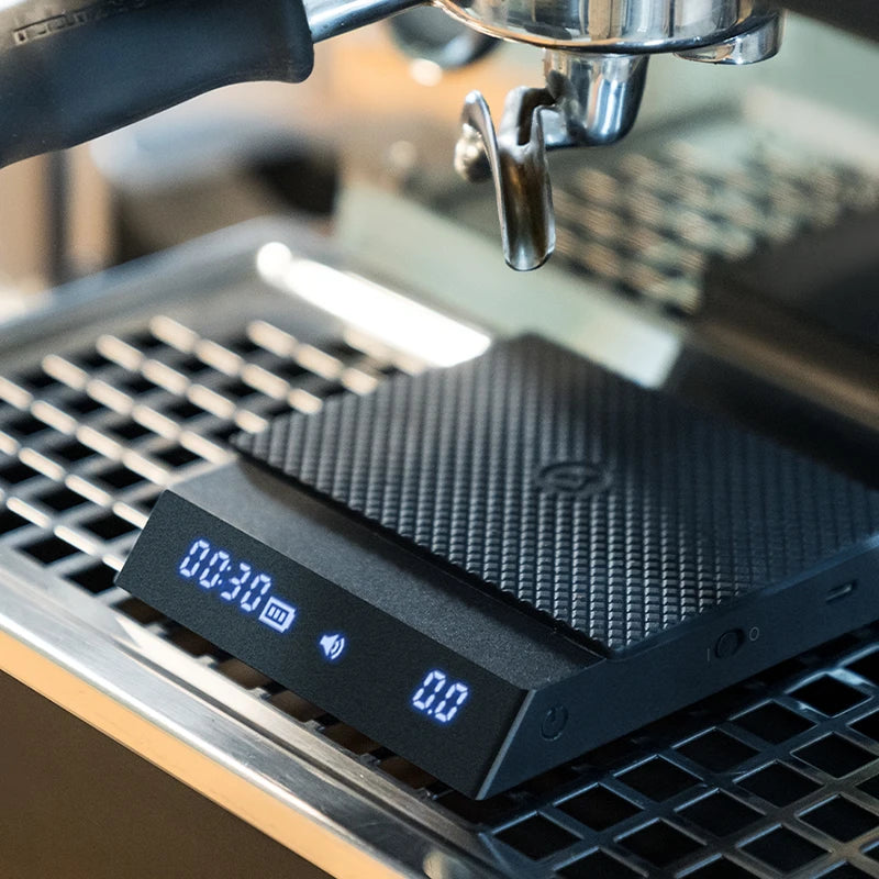 BÁSCULA DE COCINA PARA CAFÉ ESPRESSO CON PANEL DE PESADO Y LUZ - TIMEMORE