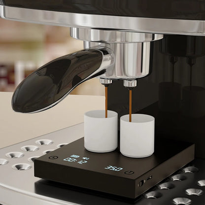 BÁSCULA DIGITAL DE COCINA PARA CAFÉ, MODELO BLACK MIRROR BASIC 2 + PLUS, CON USB. - TIMEMORE