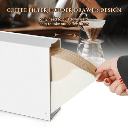 CAJA DE ALMACENAMIENTO DE PLÁSTICO PARA PAPEL DE FILTRO DE CAFÉ, SOPORTE A PRUEBA DE POLVO PARA FILTROS - #4, #3, #2, #1. - CAFEMASY