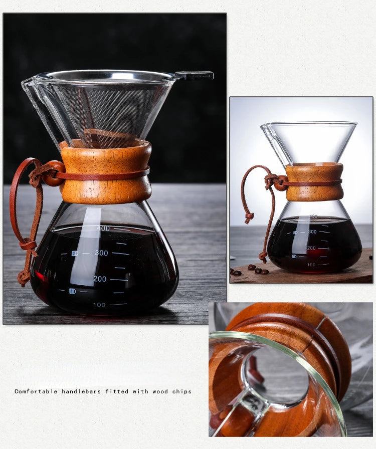 METODO CHEMEX FILTRO DE ACERO INOXIDABLE, 400 ML.