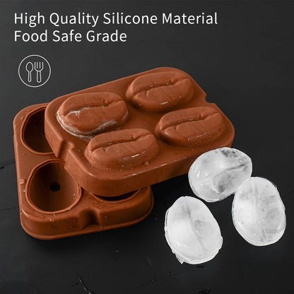 MOLDE DE SILICONA PARA CUBITOS DE HIELO EN FORMA DE GRANO DE CAFÉ